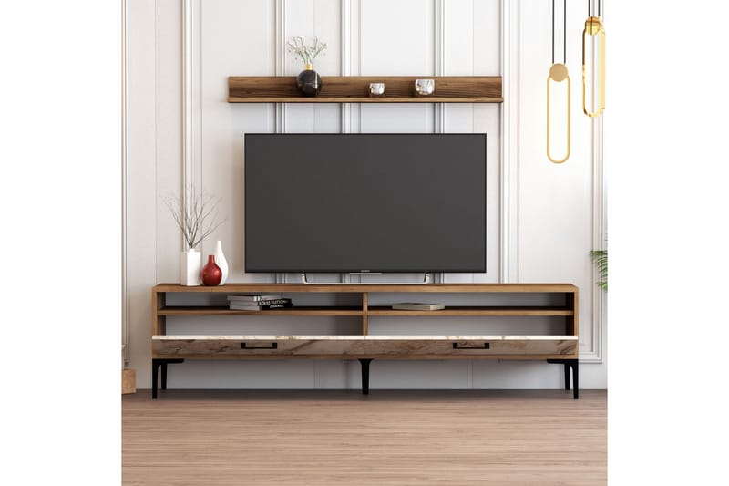 Tv-møbelsett Zakkum 180x47 cm - Brun - Møbler - TV- & Mediamøbler - TV-møbelsett