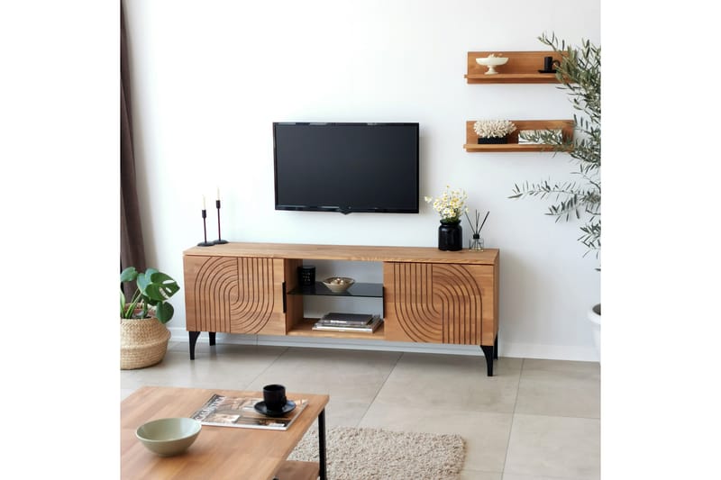 Tv-møbelsett Zakkum 50x15 cm - Brun - Møbler - TV- & Mediamøbler - TV-møbelsett