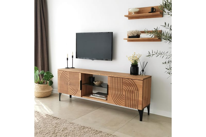 Tv-møbelsett Zakkum 50x15 cm - Brun - Møbler - TV- & Mediamøbler - TV-møbelsett