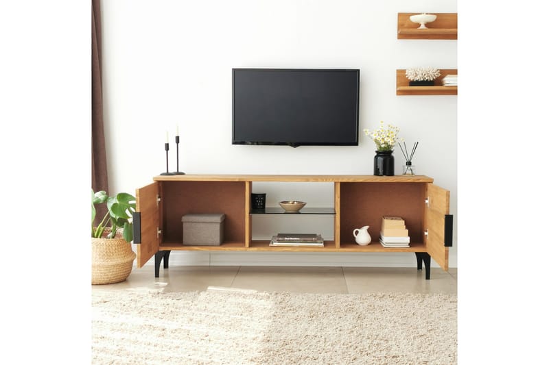 Tv-møbelsett Zakkum 50x15 cm - Brun - Møbler - TV- & Mediamøbler - TV-møbelsett