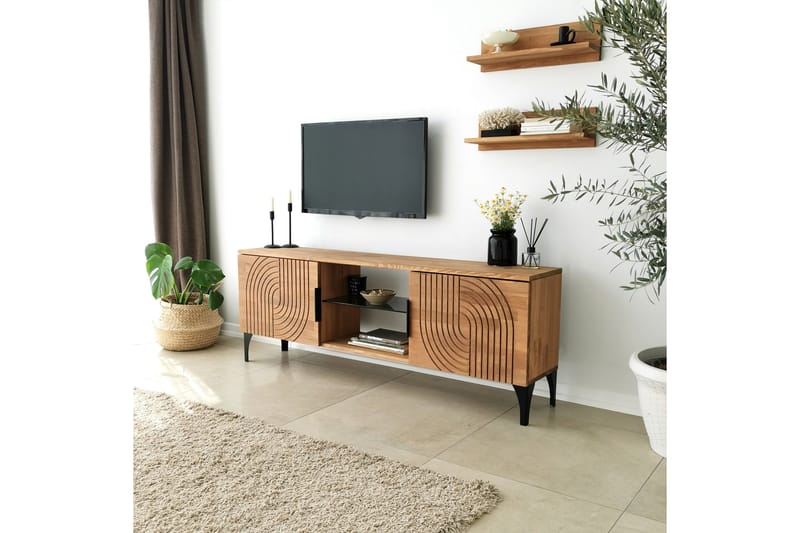 Tv-møbelsett Zakkum 50x15 cm - Brun - Møbler - TV- & Mediamøbler - TV-møbelsett