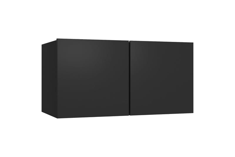 TV-benker 4 stk svart 60x30x30 cm sponplate - Svart - Møbler - TV- & Mediamøbler - TV-skap