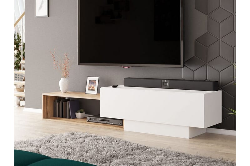 TV-skap Carbost 210 cm - Hvid - Møbler - TV- & Mediamøbler - TV-skap