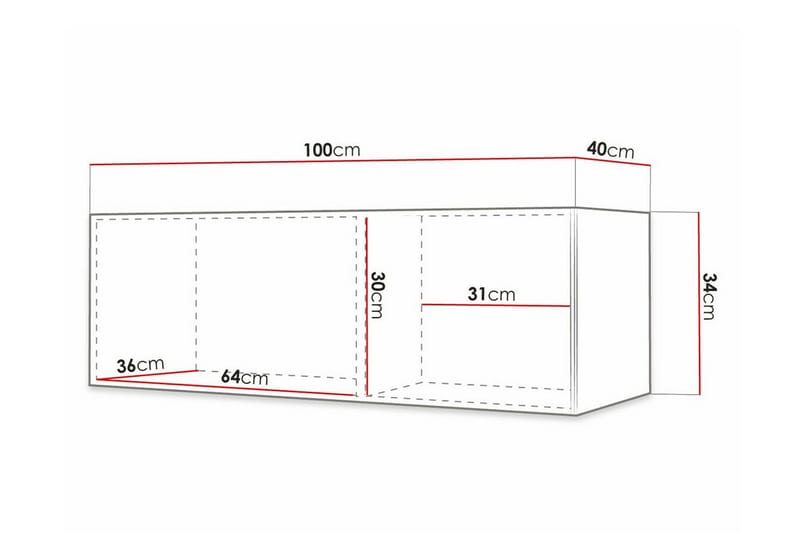 TV-skap Dunvegan 100 cm - Hvid - Møbler - TV- & Mediamøbler - TV-skap