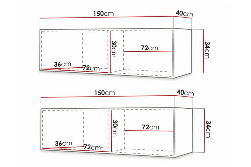 TV-skap Dunvegan 300 cm - Hvid - Møbler - TV- & Mediamøbler - TV-skap