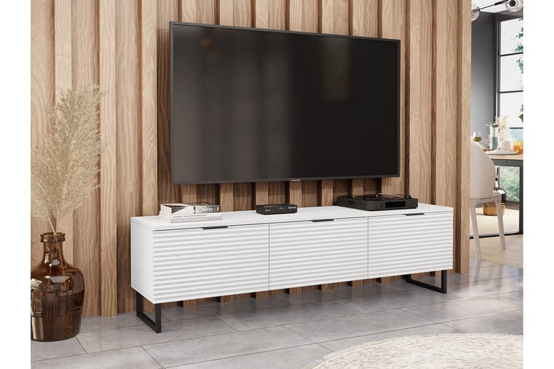 TV-skap Galbally 150 cm - Hvid - Møbler - TV- & Mediamøbler - TV-skap