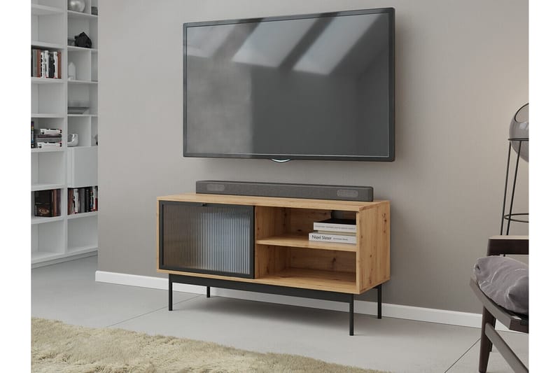 TV-skap Kintore 117 cm - Svart - Møbler - TV- & Mediamøbler - TV-skap