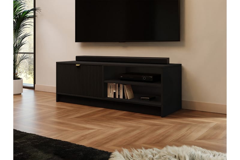 TV-skap Kintore 120 cm - Svart - Møbler - TV- & Mediamøbler - TV-skap