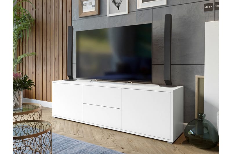 TV-skap Kintore 141 cm - Hvid - Møbler - TV- & Mediamøbler - TV-skap