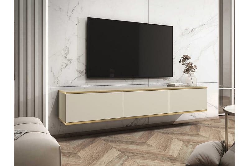 TV-skap Klinkerville 175 cm - Cream - Møbler - TV- & Mediamøbler - TV-skap