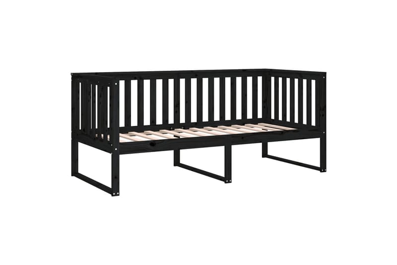 beBasic Dagseng svart 90x200 cm heltre furu - Svart - Møbler - Senger - Sengeramme & sengestamme