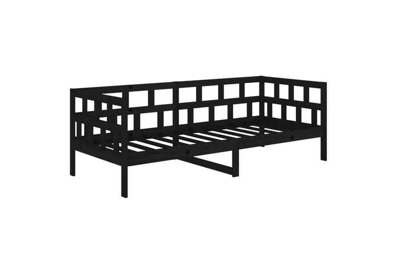 beBasic Dagseng svart heltre furu 80x200 cm - Svart - Møbler - Senger - Sengeramme & sengestamme