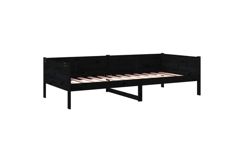 beBasic Dagseng svart heltre furu 80x200 cm - Svart - Møbler - Senger - Sengeramme & sengestamme