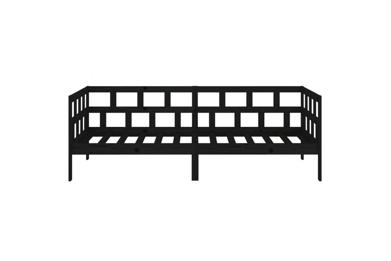 beBasic Dagseng svart heltre furu 90x200 cm - Svart - Møbler - Senger - Sengeramme & sengestamme