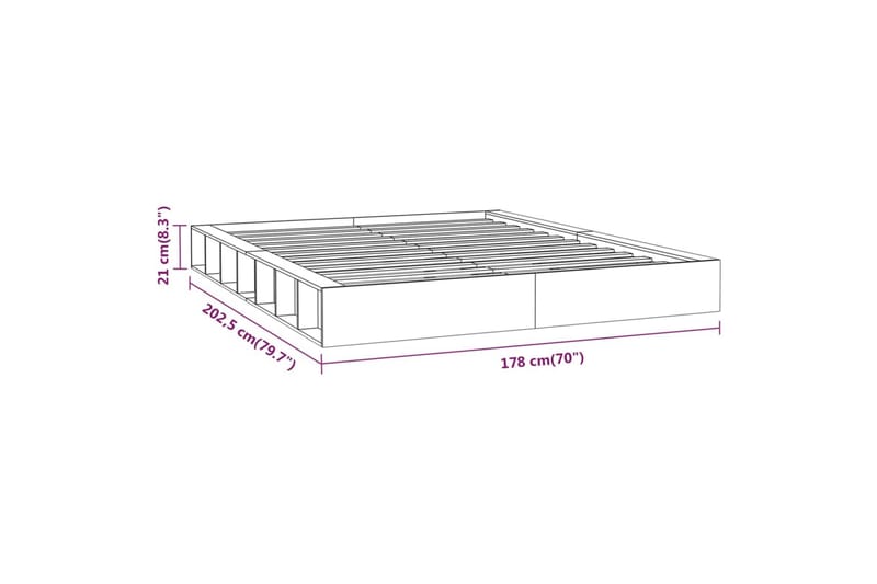 beBasic Sengeramme 160x200 cm heltre - Brun - Møbler - Senger - Sengeramme & sengestamme