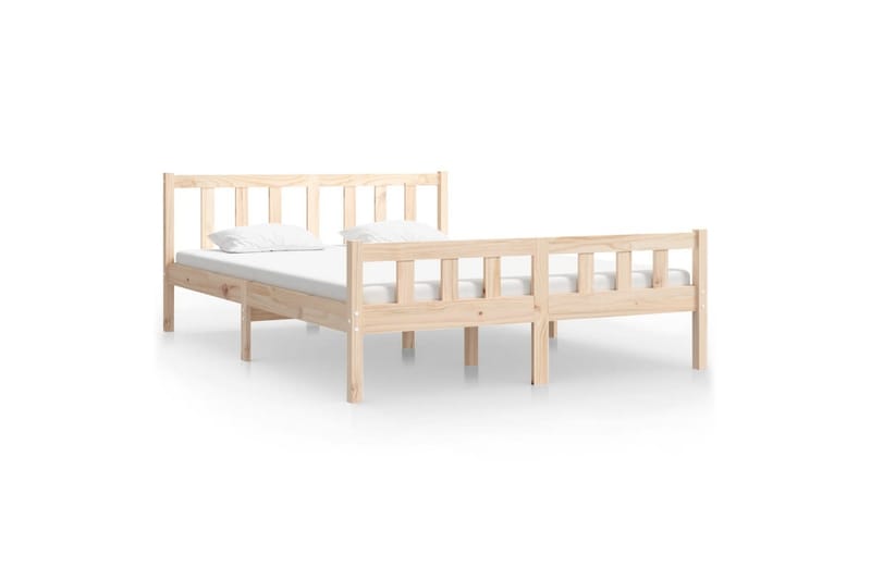 beBasic Sengeramme heltre 135x190 cm 4FT6 Double - Brun - Møbler - Senger - Sengeramme & sengestamme