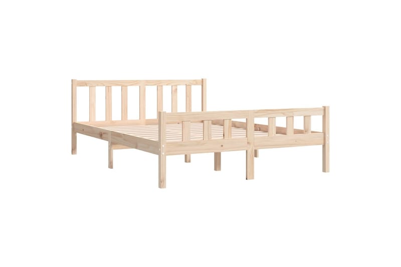 beBasic Sengeramme heltre 135x190 cm 4FT6 Double - Brun - Møbler - Senger - Sengeramme & sengestamme