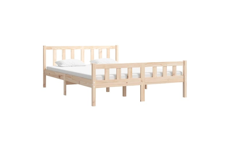 beBasic Sengeramme heltre 135x190 cm 4FT6 Double - Brun - Møbler - Senger - Sengeramme & sengestamme