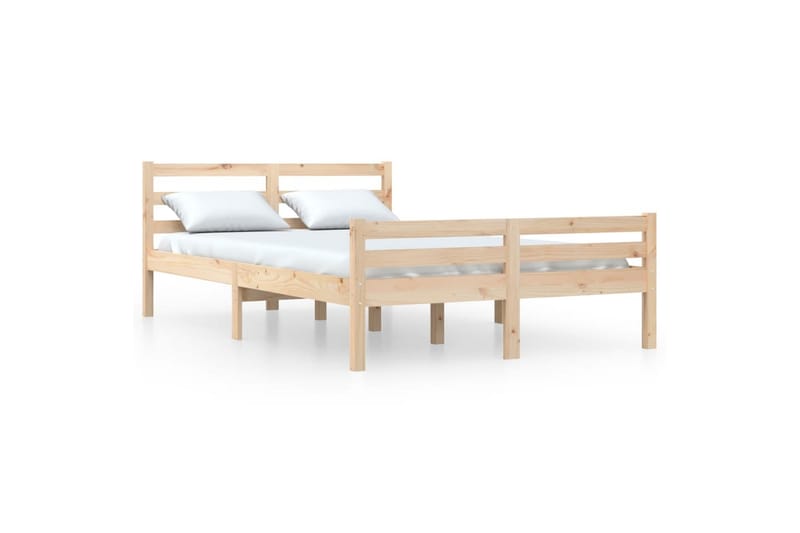 beBasic Sengeramme heltre 135x190 cm 4FT6 Double - Brun - Møbler - Senger - Sengeramme & sengestamme