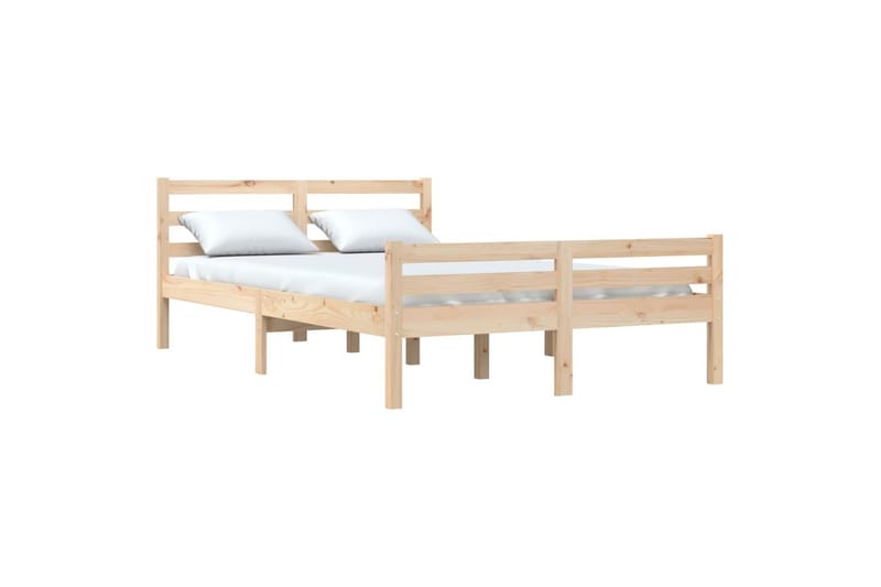 beBasic Sengeramme heltre 135x190 cm 4FT6 Double - Brun - Møbler - Senger - Sengeramme & sengestamme