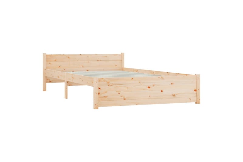 beBasic Sengeramme heltre 135x190 cm 4FT6 Double - Brun - Møbler - Senger - Sengeramme & sengestamme