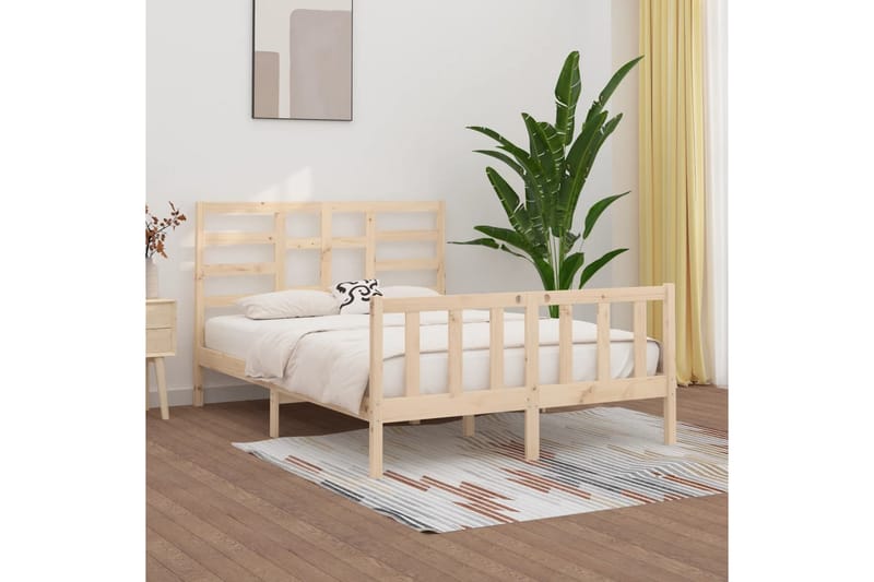 beBasic Sengeramme heltre 150x200 cm 5FT King Size - Brun - Møbler - Senger - Sengeramme & sengestamme