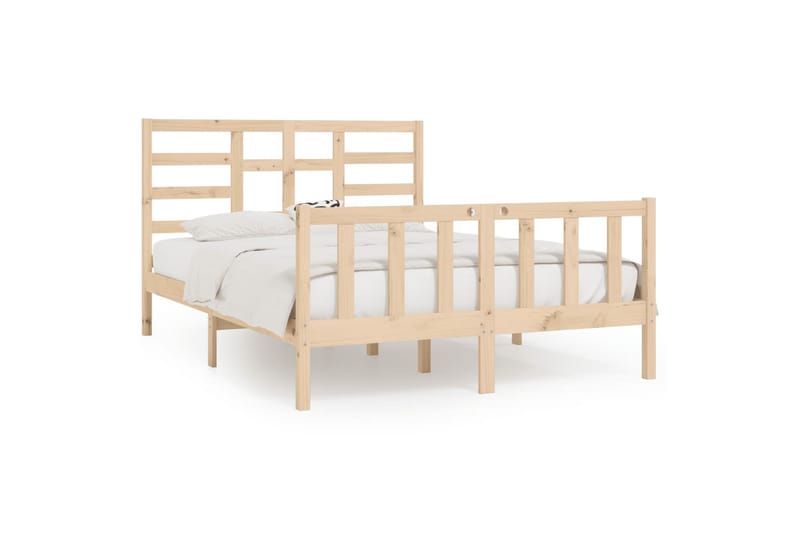 beBasic Sengeramme heltre 150x200 cm 5FT King Size - Brun - Møbler - Senger - Sengeramme & sengestamme