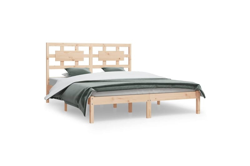 beBasic Sengeramme heltre furu 150x200 cm 5FT King Size - Brun - Møbler - Senger - Sengeramme & sengestamme