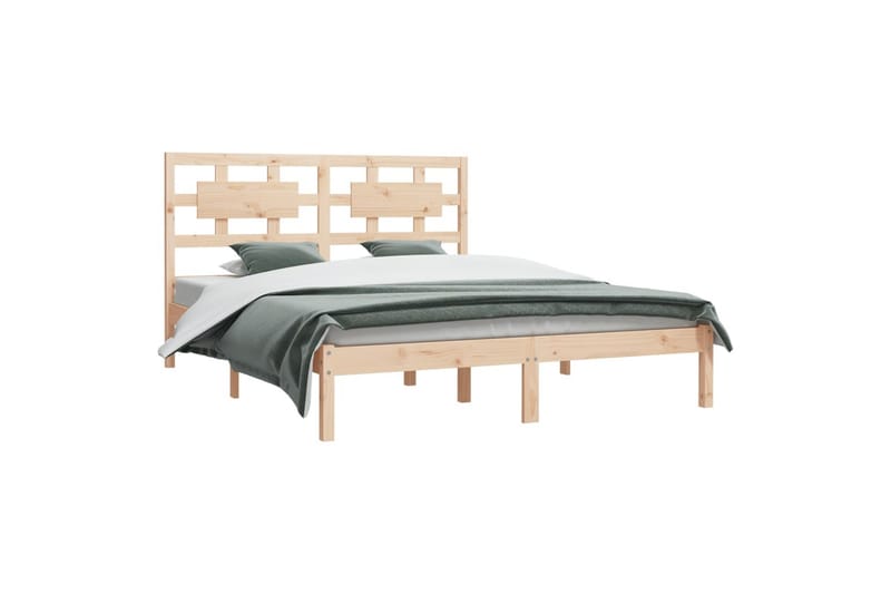 beBasic Sengeramme heltre furu 150x200 cm 5FT King Size - Brun - Møbler - Senger - Sengeramme & sengestamme