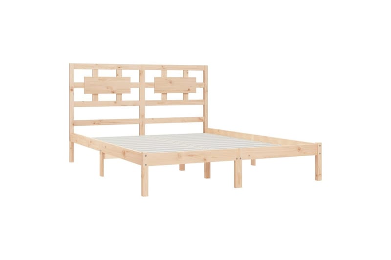 beBasic Sengeramme heltre furu 150x200 cm 5FT King Size - Brun - Møbler - Senger - Sengeramme & sengestamme