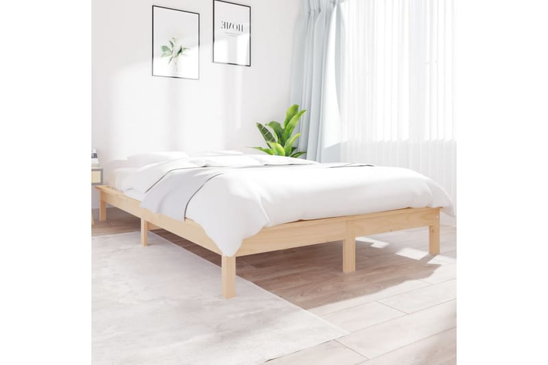 beBasic Sengeramme heltre furu 180x200 cm 6FT Super King - Brun - Møbler - Senger - Sengeramme & sengestamme