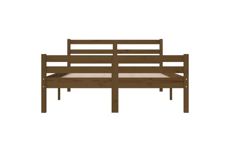 beBasic Sengeramme honningbrun heltre 135x190 cm 4FT6 Double - Brun - Møbler - Senger - Sengeramme & sengestamme