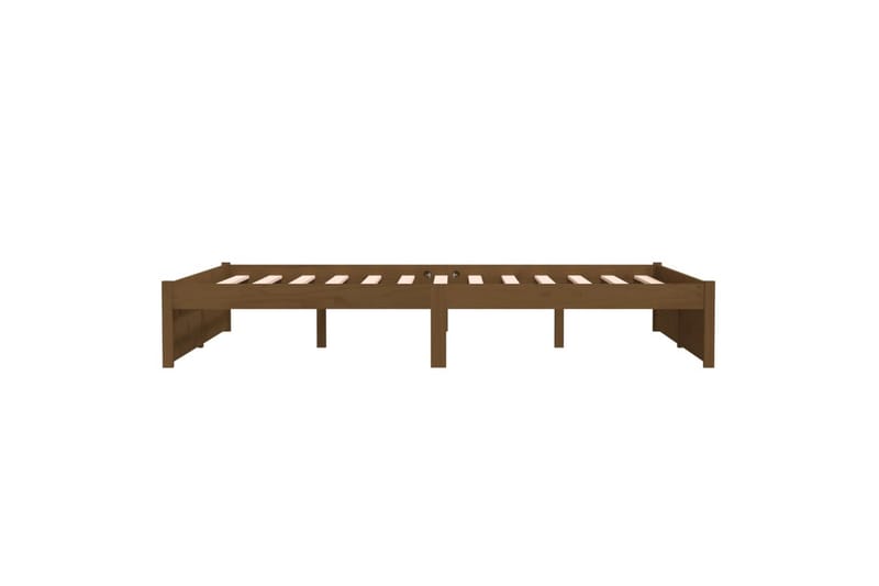 beBasic Sengeramme honningbrun heltre 135x190 cm 4FT6 Double - Brun - Møbler - Senger - Sengeramme & sengestamme