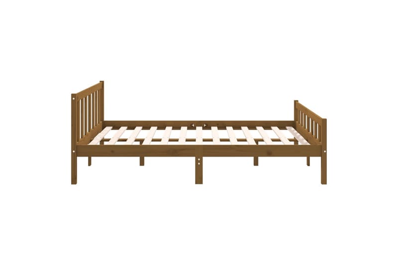 beBasic Sengeramme honningbrun heltre 140x190 cm - Brun - Møbler - Senger - Sengeramme & sengestamme