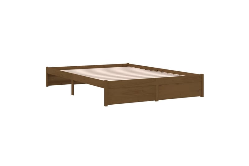 beBasic Sengeramme honningbrun heltre 140x190 cm - Brun - Møbler - Senger - Sengeramme & sengestamme