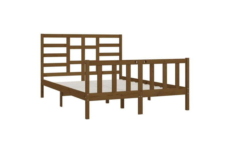 beBasic Sengeramme honningbrun heltre 150x200 cm 5FT King Size - Brun - Møbler - Senger - Sengeramme & sengestamme