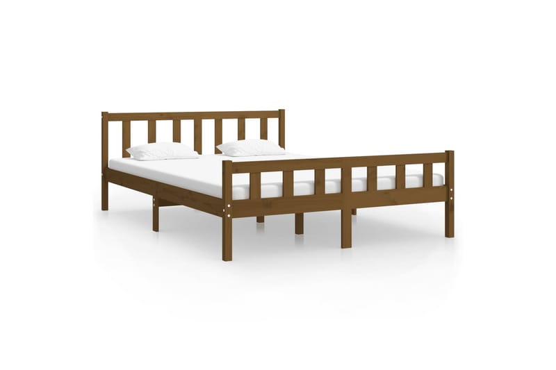 beBasic Sengeramme honningbrun heltre 150x200 cm 5FT King Size - Brun - Møbler - Senger - Sengeramme & sengestamme