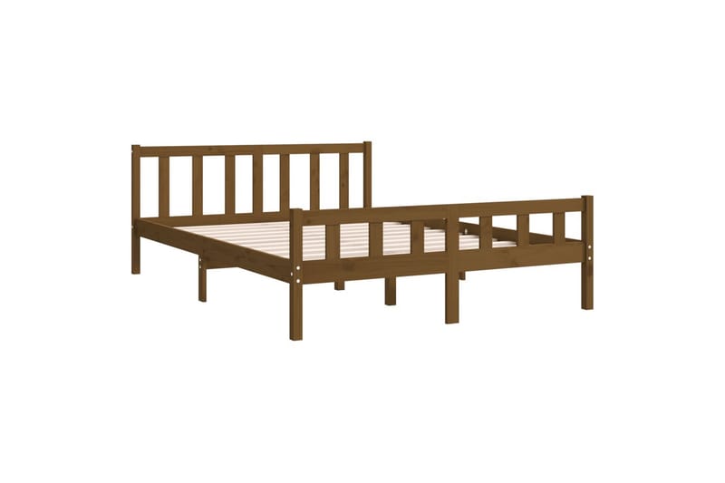 beBasic Sengeramme honningbrun heltre 150x200 cm 5FT King Size - Brun - Møbler - Senger - Sengeramme & sengestamme