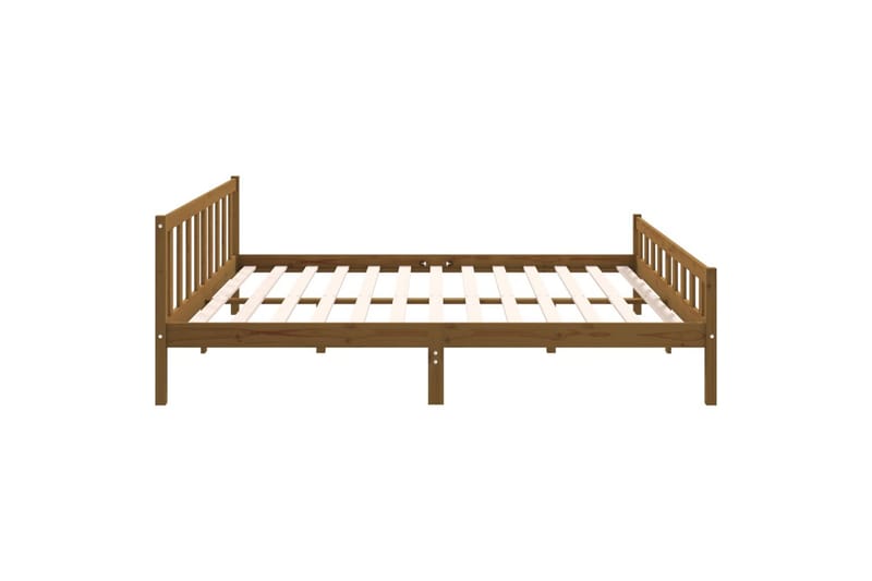 beBasic Sengeramme honningbrun heltre 200x200 cm - Brun - Møbler - Senger - Sengeramme & sengestamme