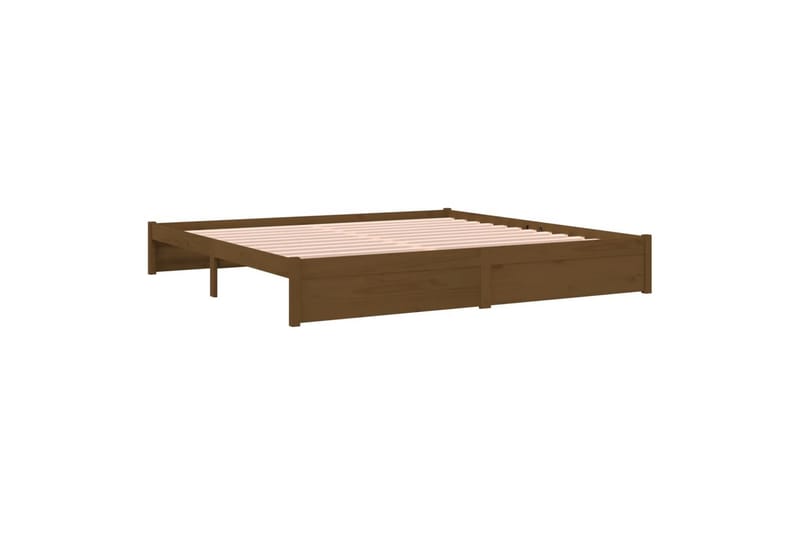 beBasic Sengeramme honningbrun heltre 200x200 cm - Brun - Møbler - Senger - Sengeramme & sengestamme