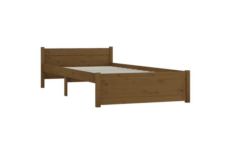 beBasic Sengeramme honningbrun heltre 90x190 cm 3FT Single - Brun - Møbler - Senger - Sengeramme & sengestamme