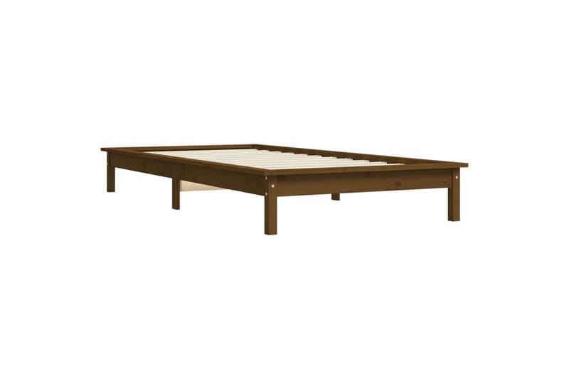 beBasic Sengeramme honningbrun heltre furu 100x200 cm - Brun - Møbler - Senger - Sengeramme & sengestamme