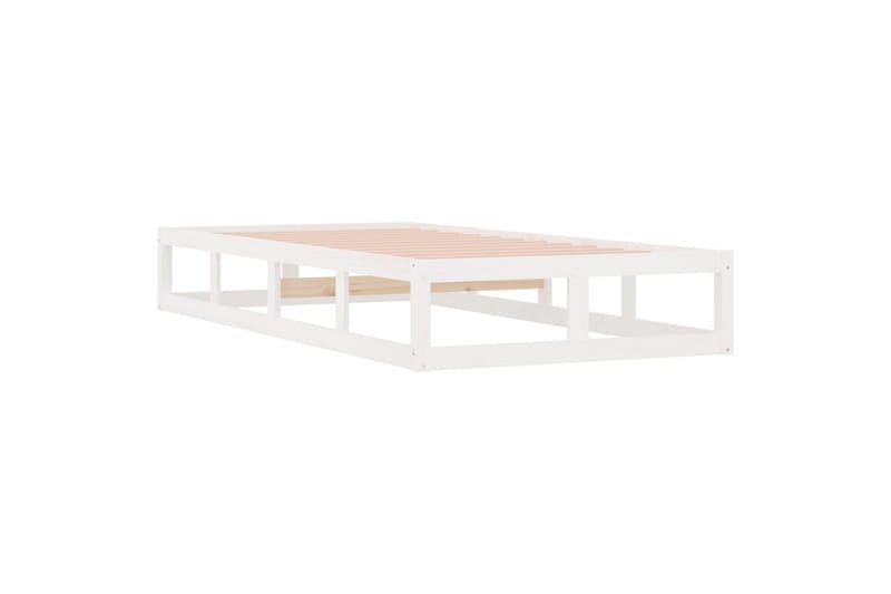 beBasic Sengeramme hvit 100x200 cm heltre - Hvit - Møbler - Senger - Sengeramme & sengestamme