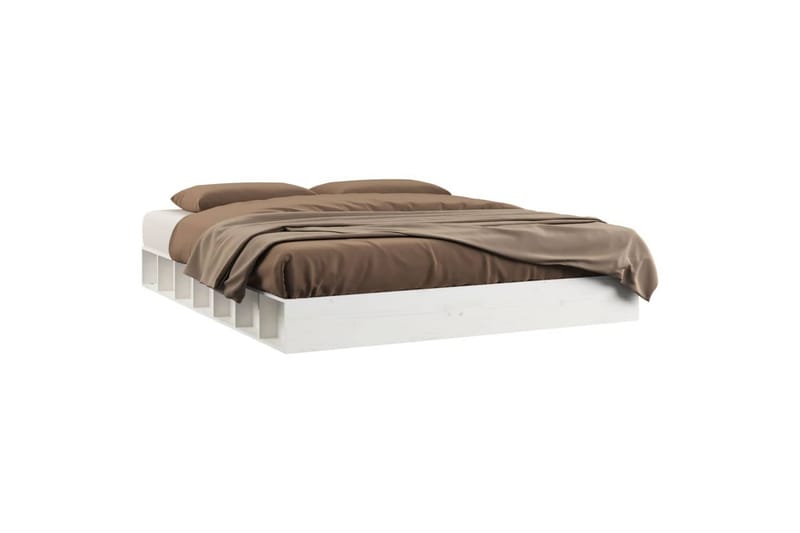 beBasic Sengeramme hvit 150x200 cm 5FT King Size heltre - Hvit - Møbler - Senger - Sengeramme & sengestamme