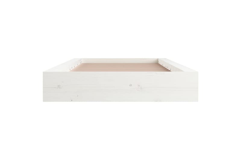 beBasic Sengeramme hvit 75x190 cm 2FT6 Small Single heltre - Hvit - Møbler - Senger - Sengeramme & sengestamme