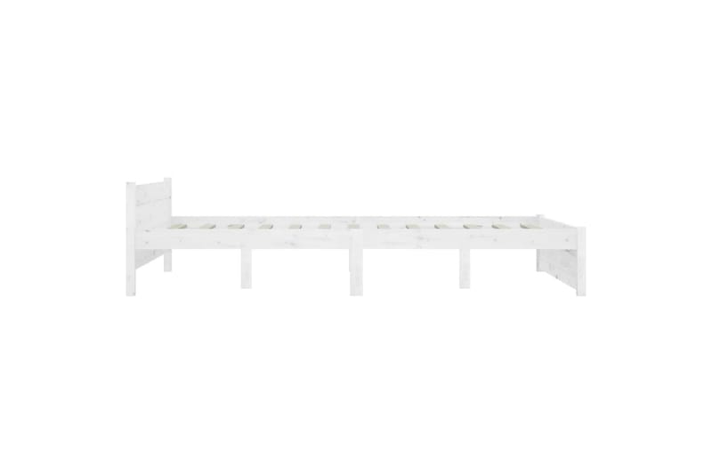 beBasic Sengeramme hvit heltre 135x190 cm 4FT6 Double - Hvit - Møbler - Senger - Sengeramme & sengestamme