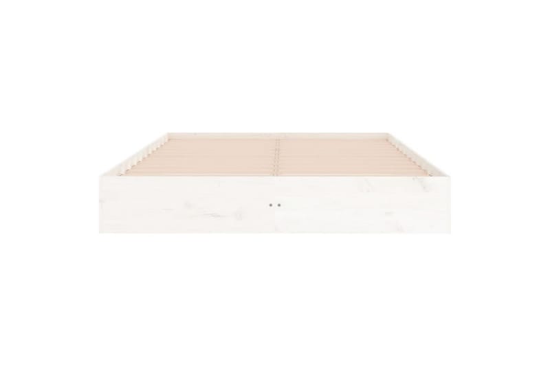 beBasic Sengeramme hvit heltre 150x200 cm 5FT King Size - Hvit - Møbler - Senger - Sengeramme & sengestamme