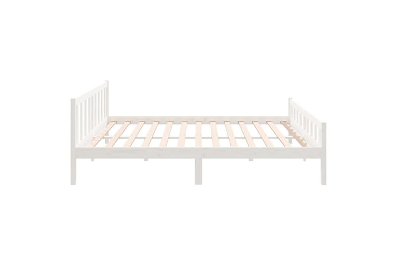 beBasic Sengeramme hvit heltre 160x200 cm - Hvit - Møbler - Senger - Sengeramme & sengestamme