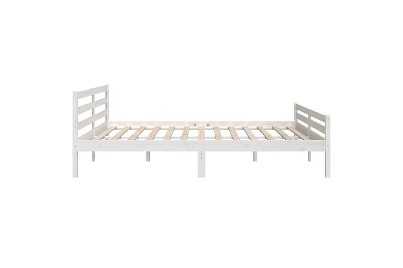 beBasic Sengeramme hvit heltre 200x200 cm - Hvit - Møbler - Senger - Sengeramme & sengestamme