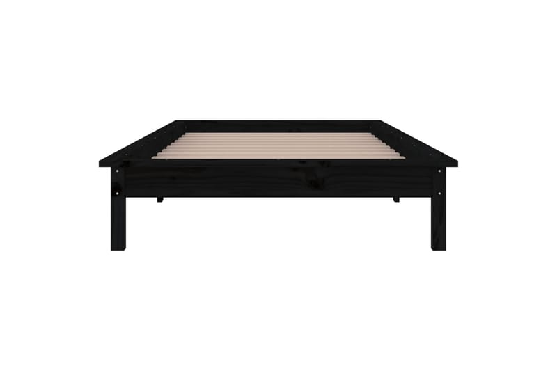 beBasic Sengeramme med LED svart 90x190 cm 3FT Single heltre - Svart - Møbler - Senger - Sengeramme & sengestamme